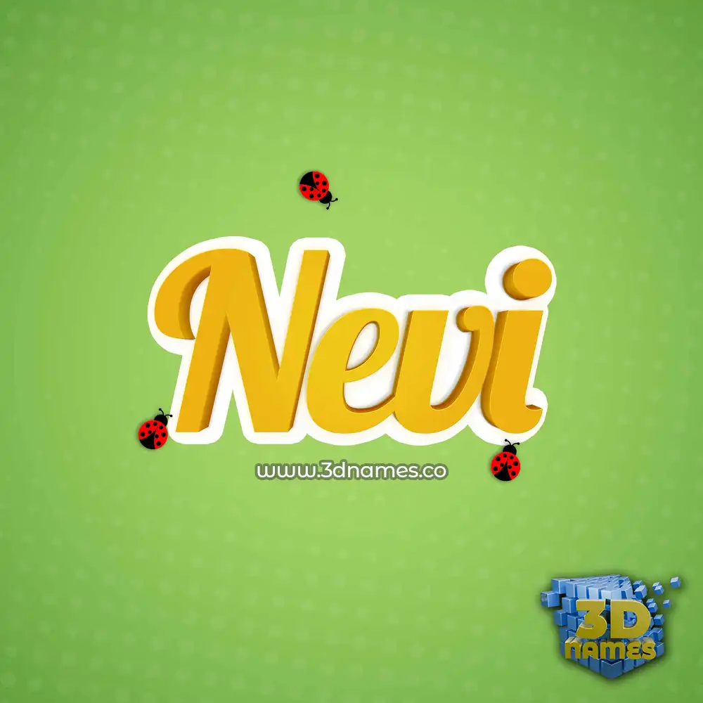 nevi in Ladybugs style - 3D name wallpaper