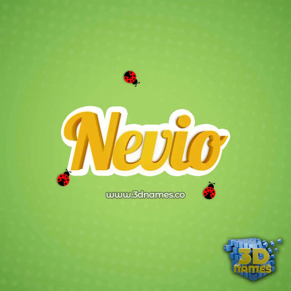 nevio in Ladybugs style - 3D name wallpaper