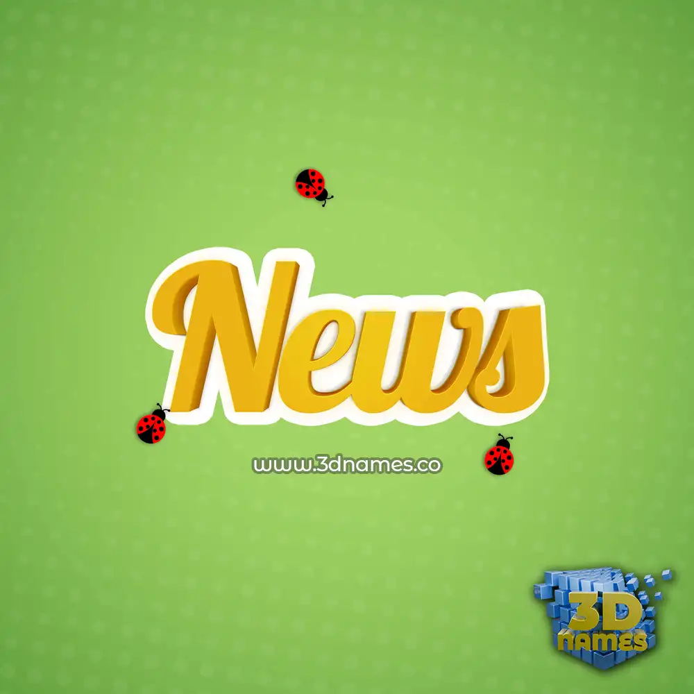 news in Ladybugs style - 3D name wallpaper