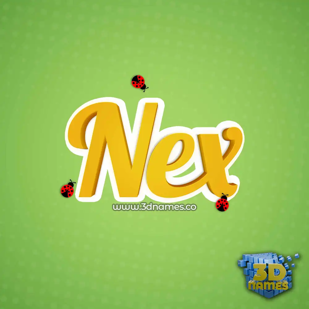 nex in Ladybugs style - 3D name wallpaper