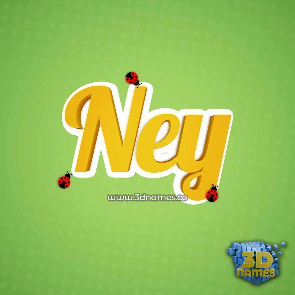 ney in Ladybugs style - 3D name wallpaper