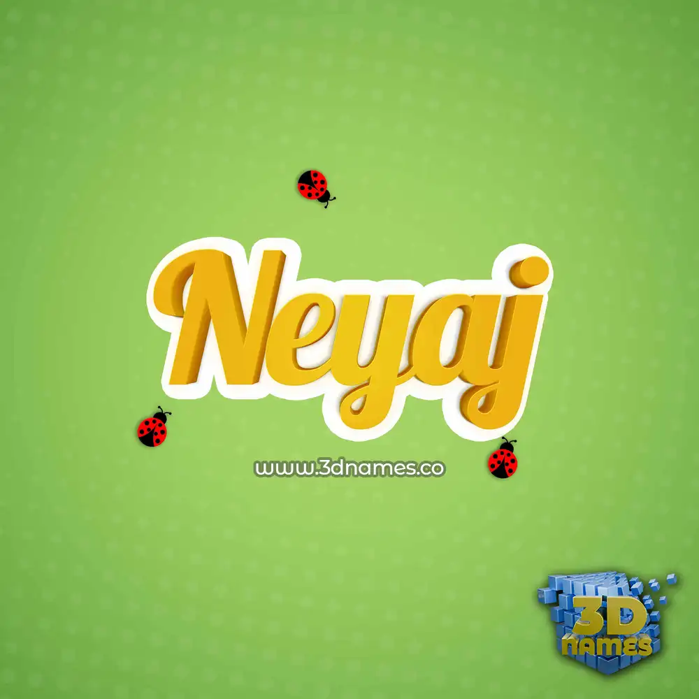 neyaj in Ladybugs style - 3D name wallpaper