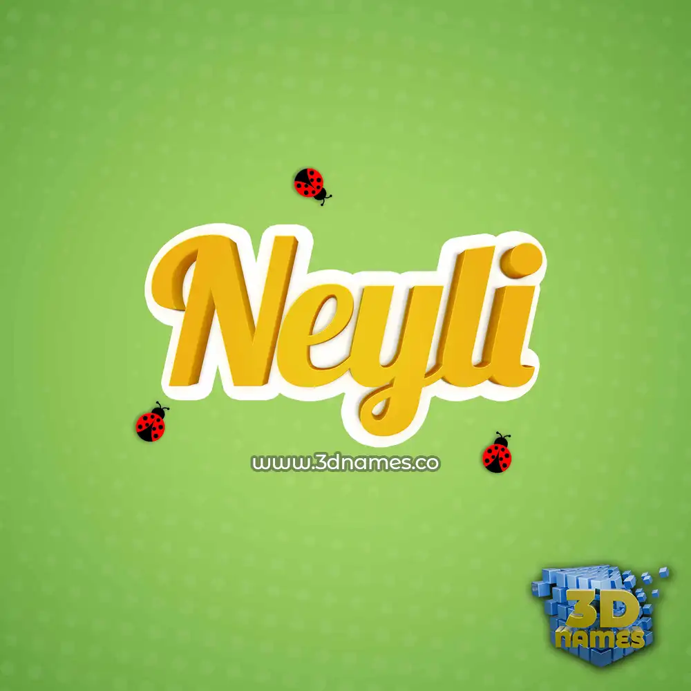 neyli in Ladybugs style - 3D name wallpaper