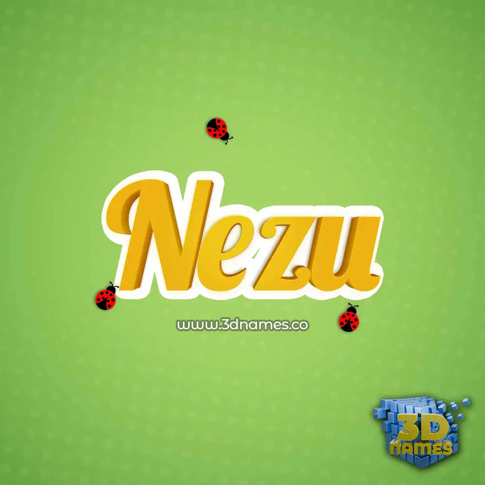 nezu in Ladybugs style - 3D name wallpaper