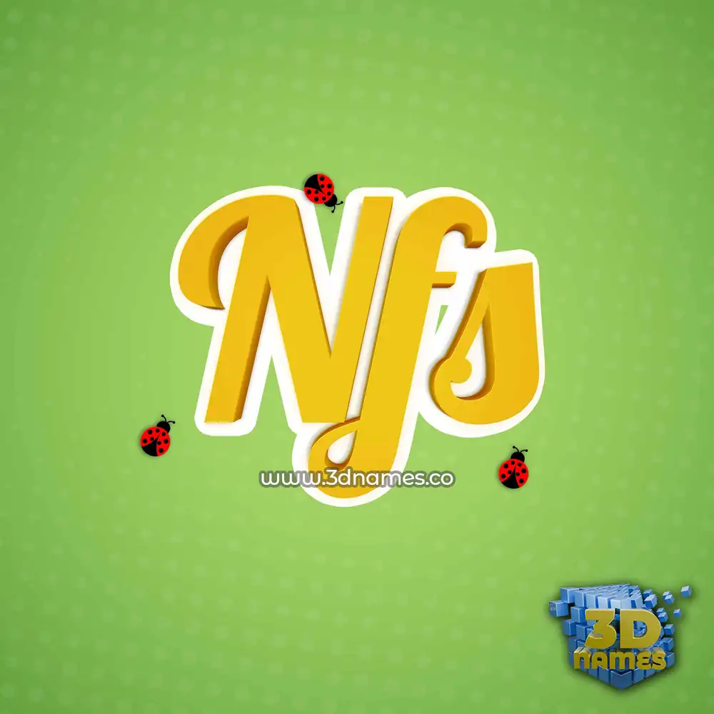 nfs in Ladybugs style - 3D name wallpaper