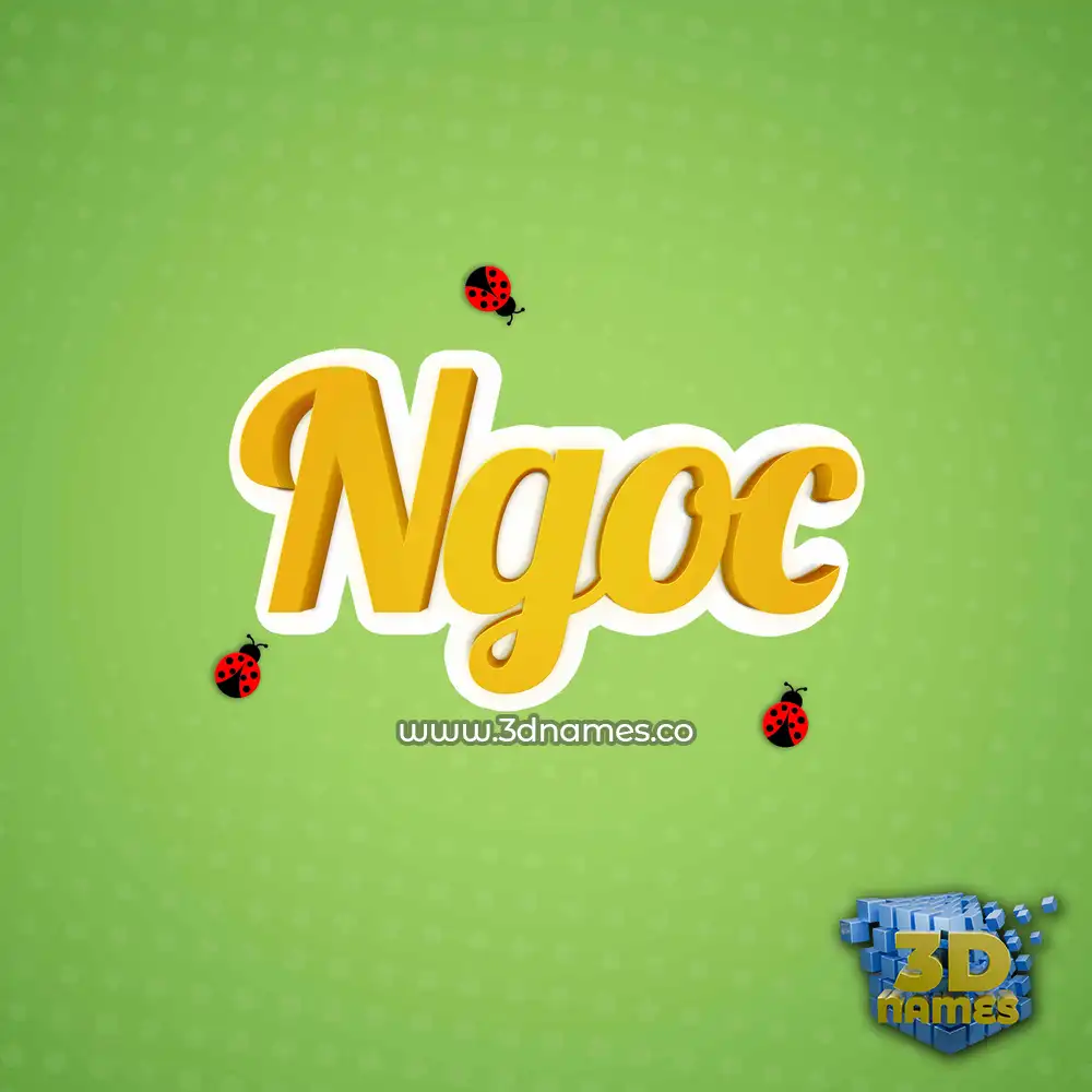 ngoc in Ladybugs style - 3D name wallpaper