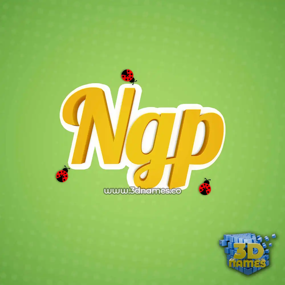 ngp in Ladybugs style - 3D name wallpaper