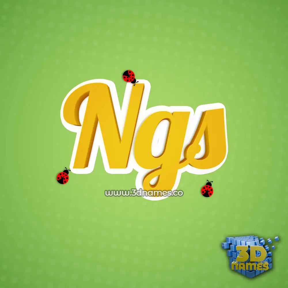 ngs in Ladybugs style - 3D name wallpaper