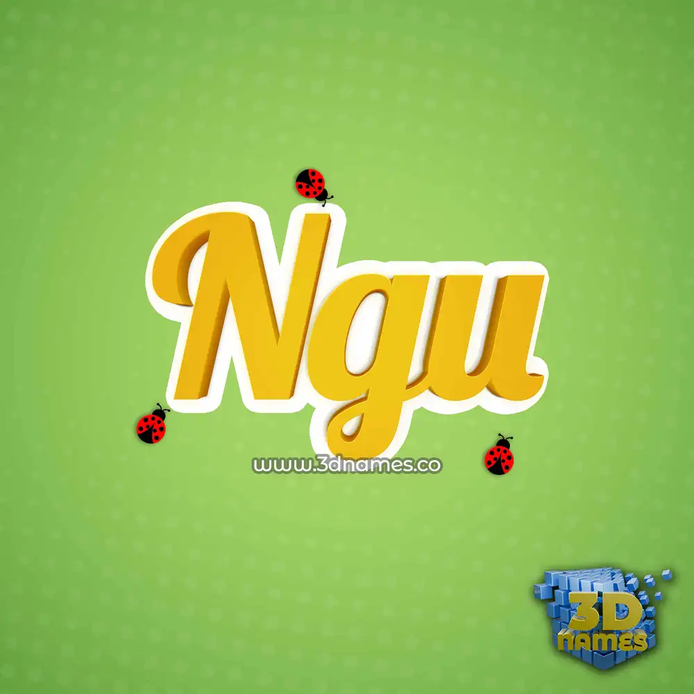 ngu in Ladybugs style - 3D name wallpaper