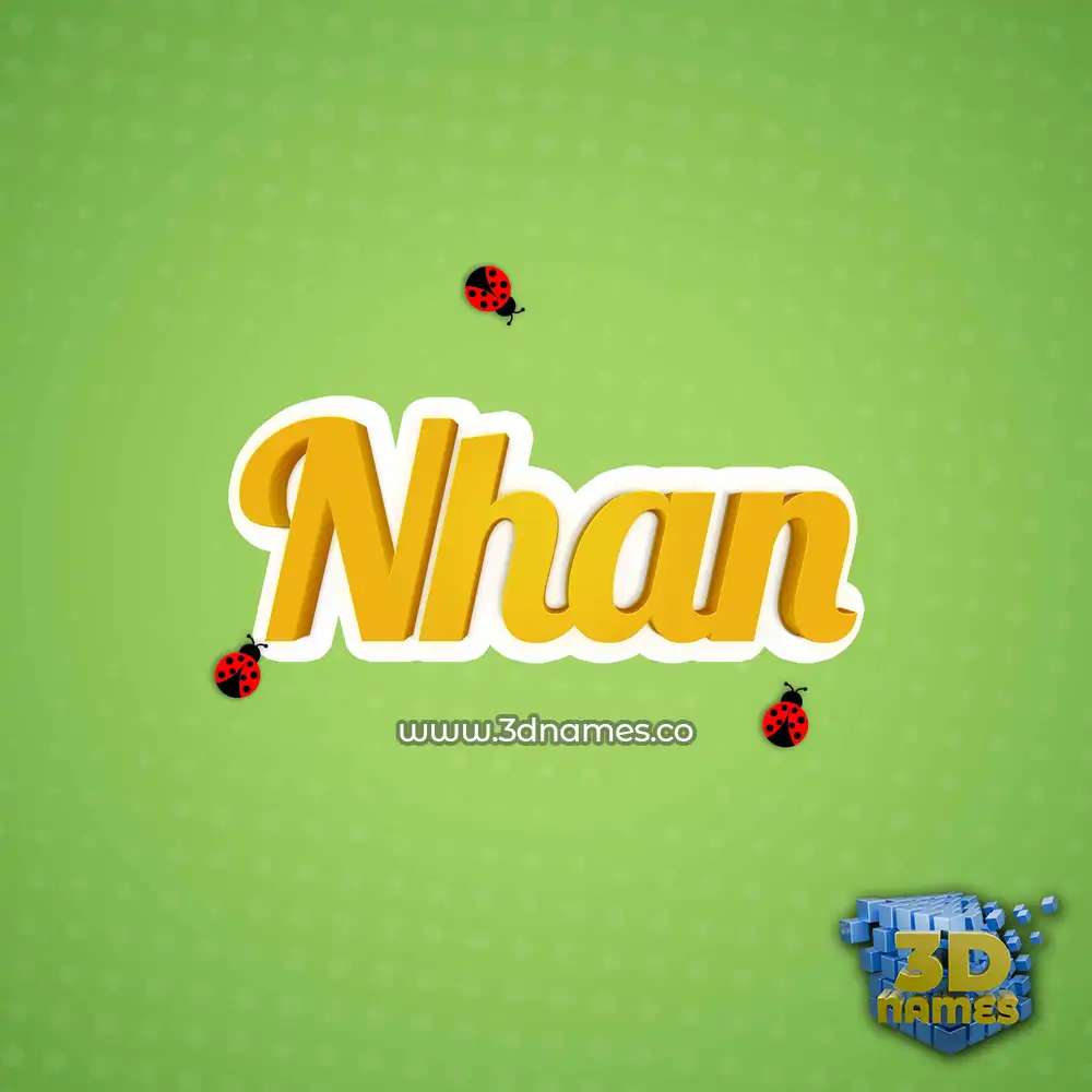nhan in Ladybugs style - 3D name wallpaper