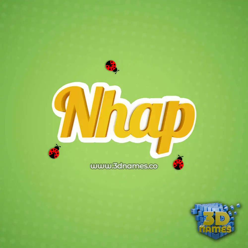 nhap in Ladybugs style - 3D name wallpaper