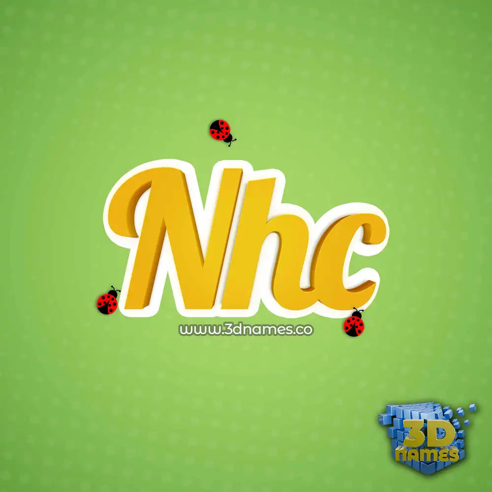nhc in Ladybugs style - 3D name wallpaper