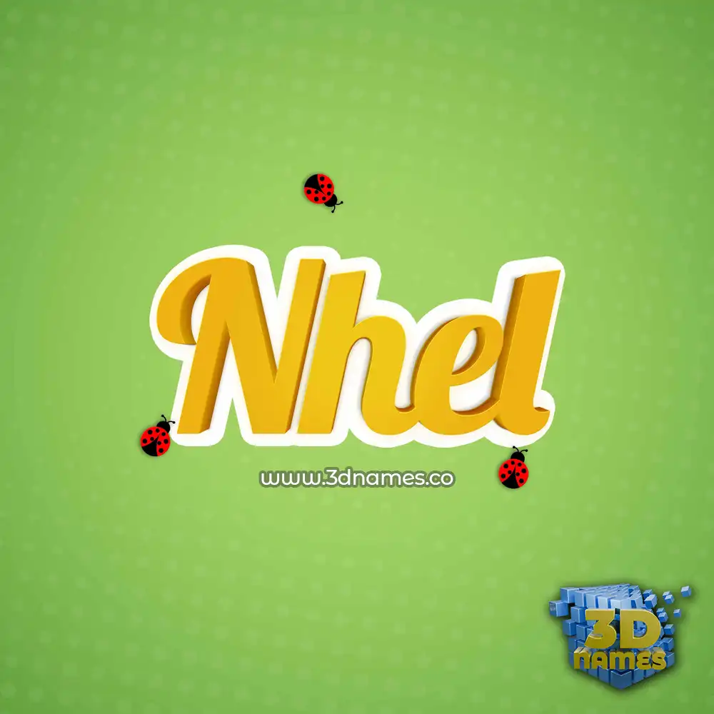 nhel in Ladybugs style - 3D name wallpaper