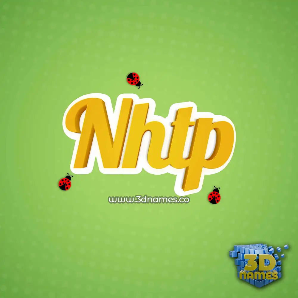 nhtp in Ladybugs style - 3D name wallpaper