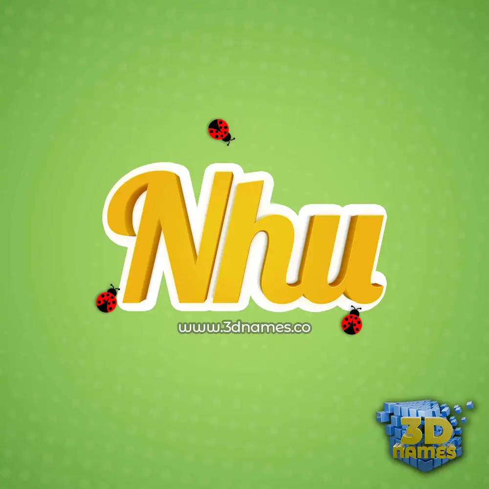 nhu in Ladybugs style - 3D name wallpaper