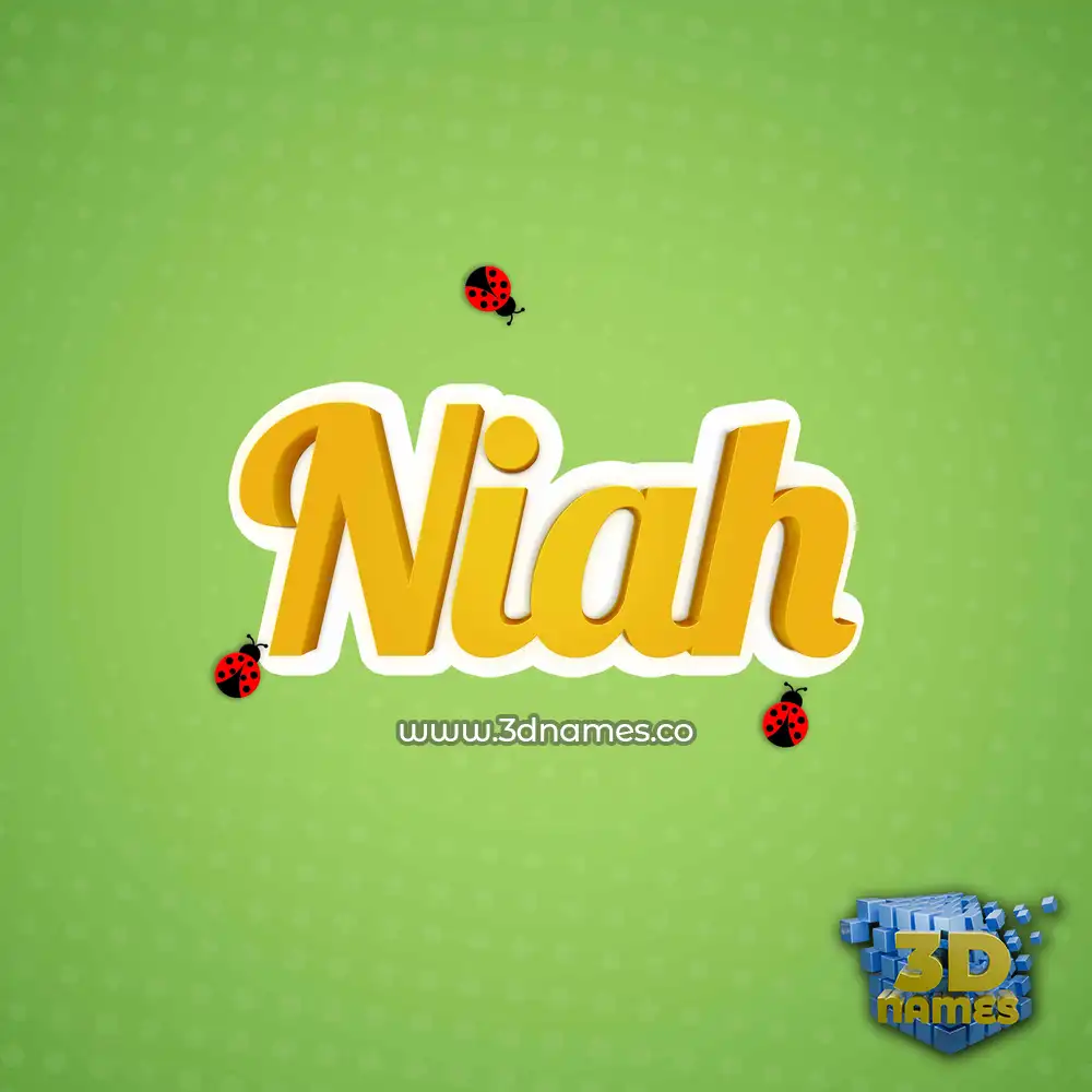 niah in Ladybugs style - 3D name wallpaper