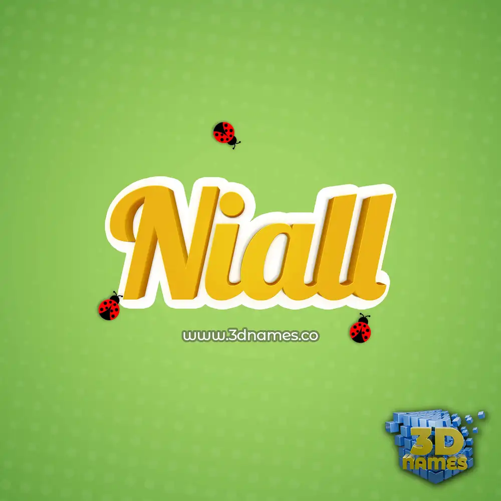 niall in Ladybugs style - 3D name wallpaper