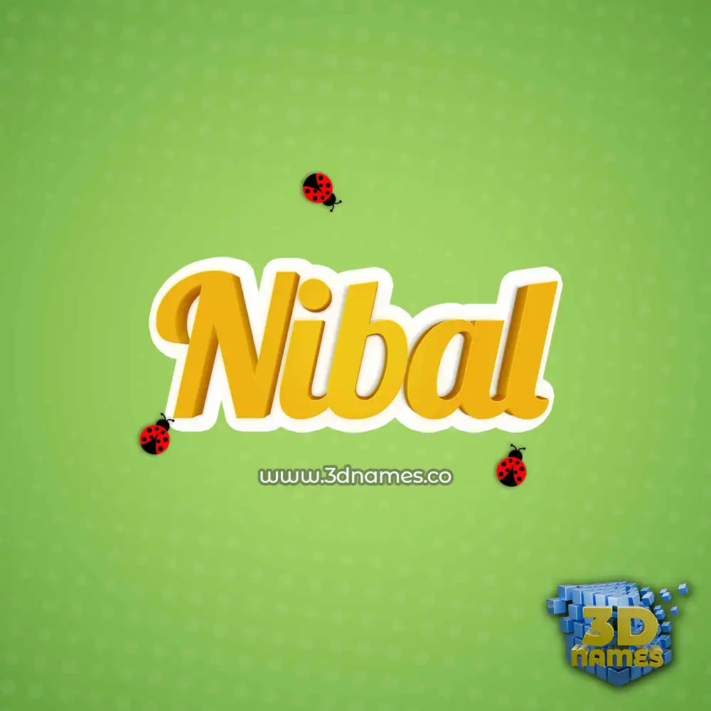 nibal in Ladybugs style - 3D name wallpaper