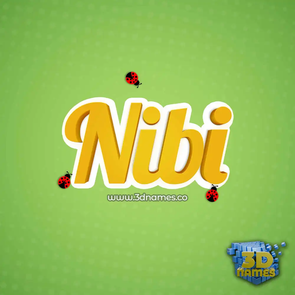 nibi in Ladybugs style - 3D name wallpaper