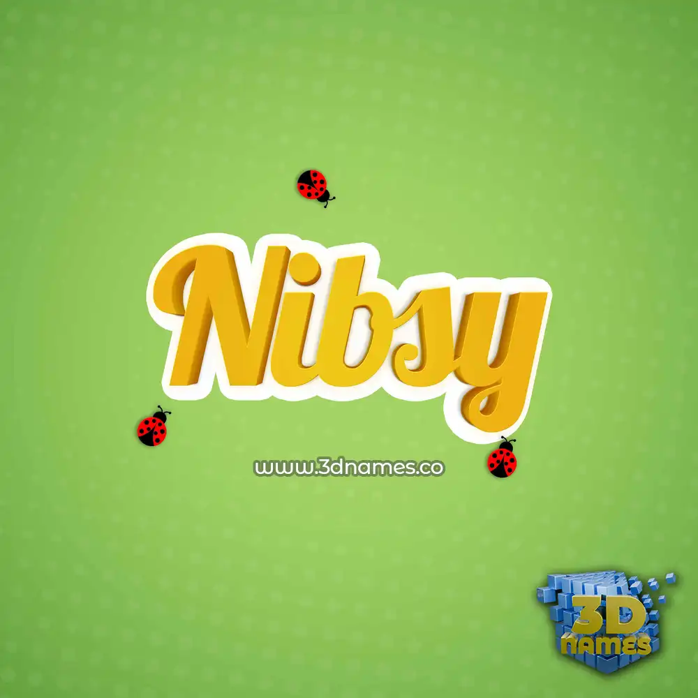 nibsy in Ladybugs style - 3D name wallpaper