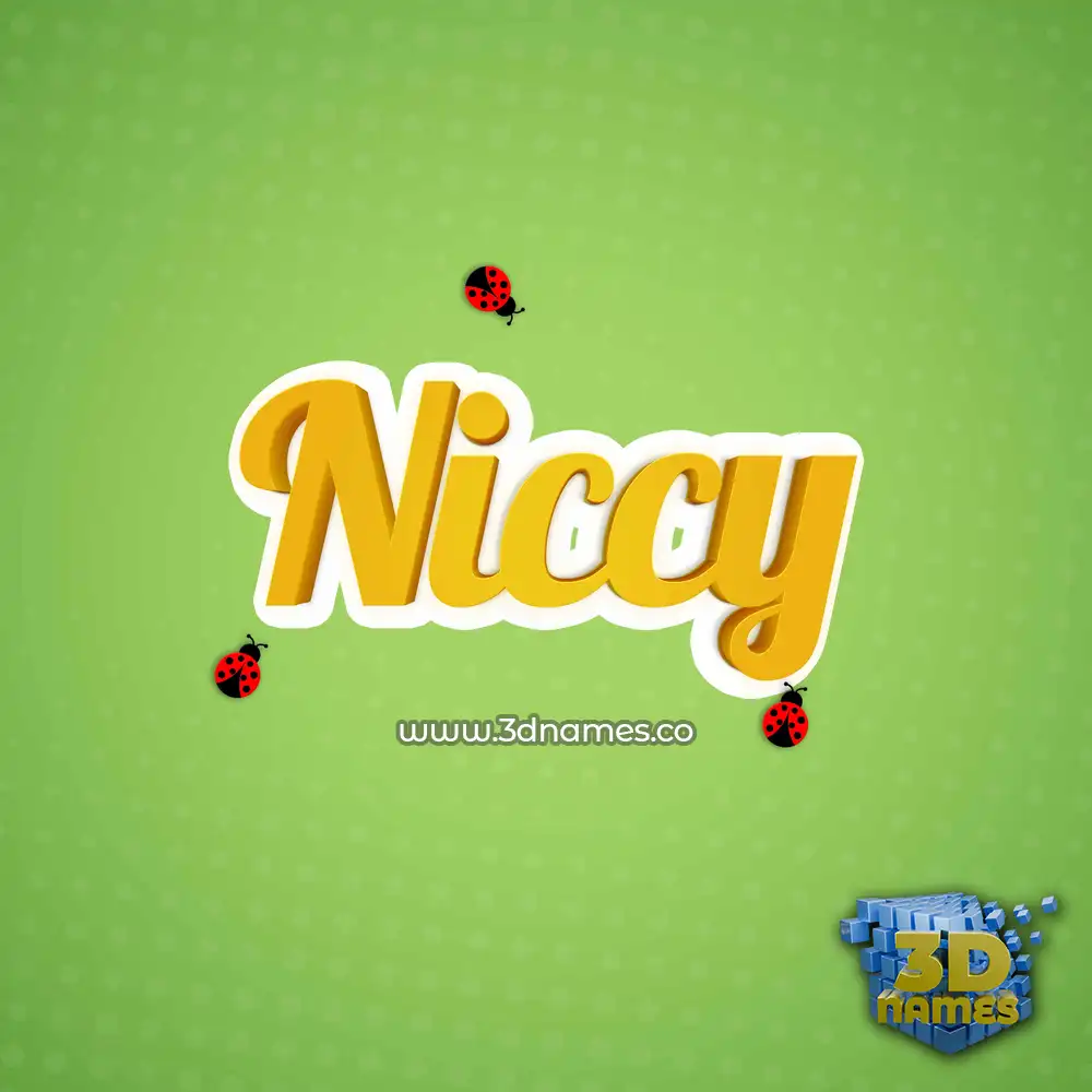 niccy in Ladybugs style - 3D name wallpaper