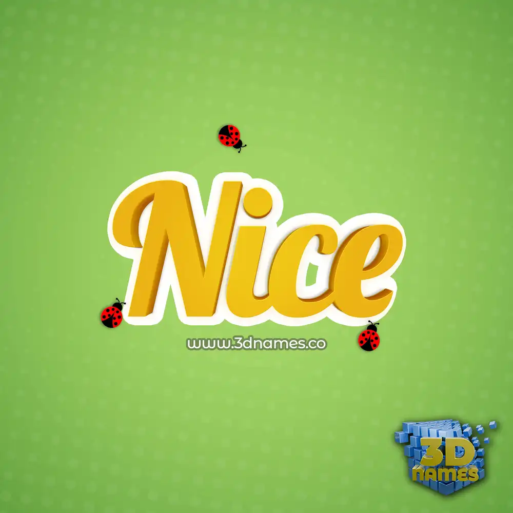 nice in Ladybugs style - 3D name wallpaper
