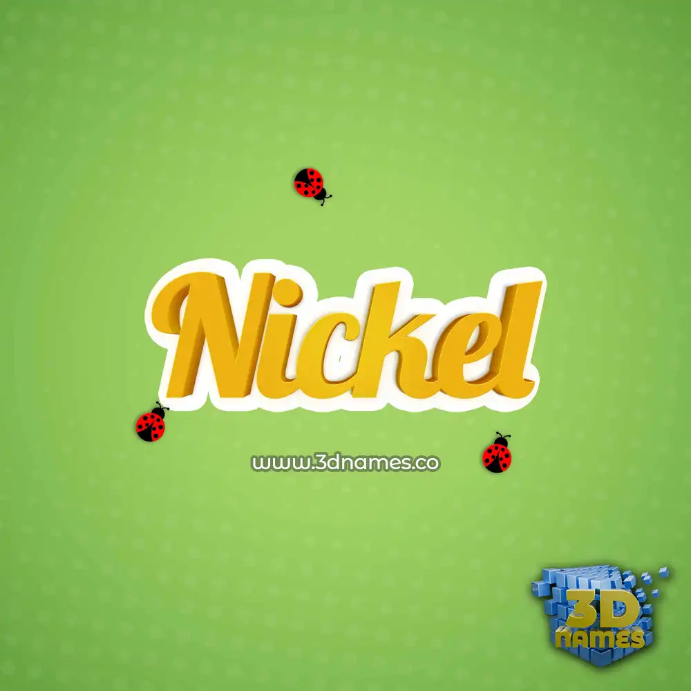 nickel in Ladybugs style - 3D name wallpaper