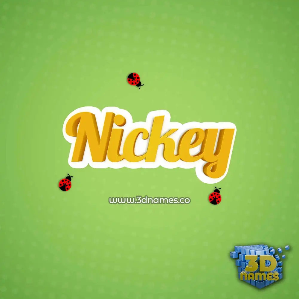 nickey in Ladybugs style - 3D name wallpaper
