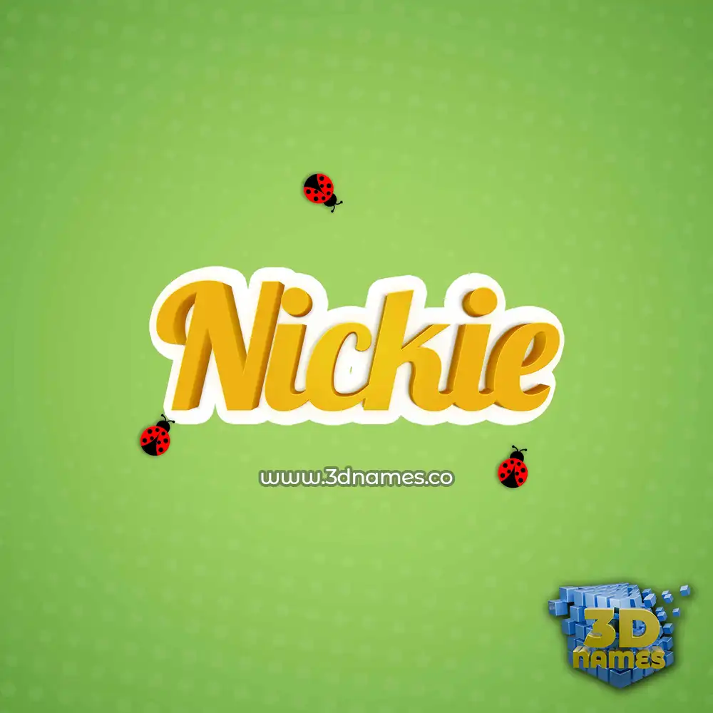 nickie in Ladybugs style - 3D name wallpaper
