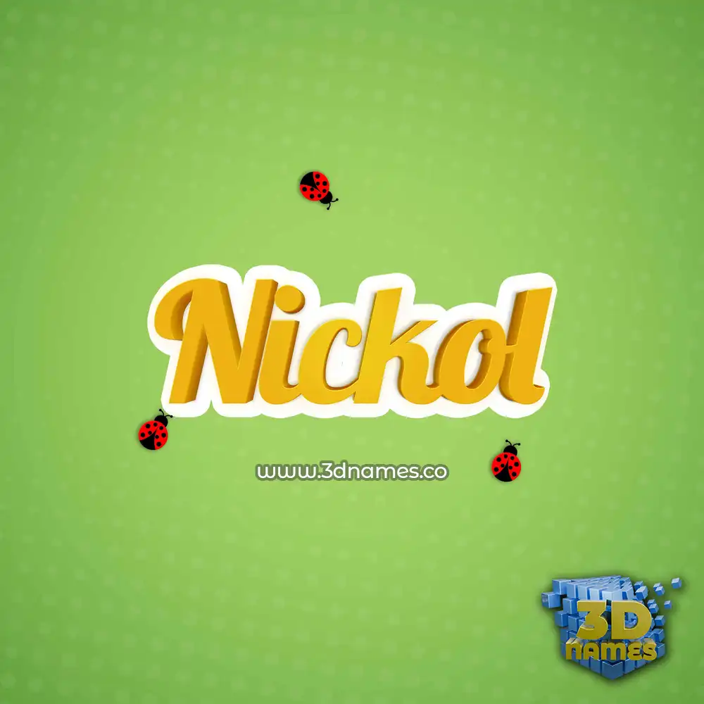 nickol in Ladybugs style - 3D name wallpaper