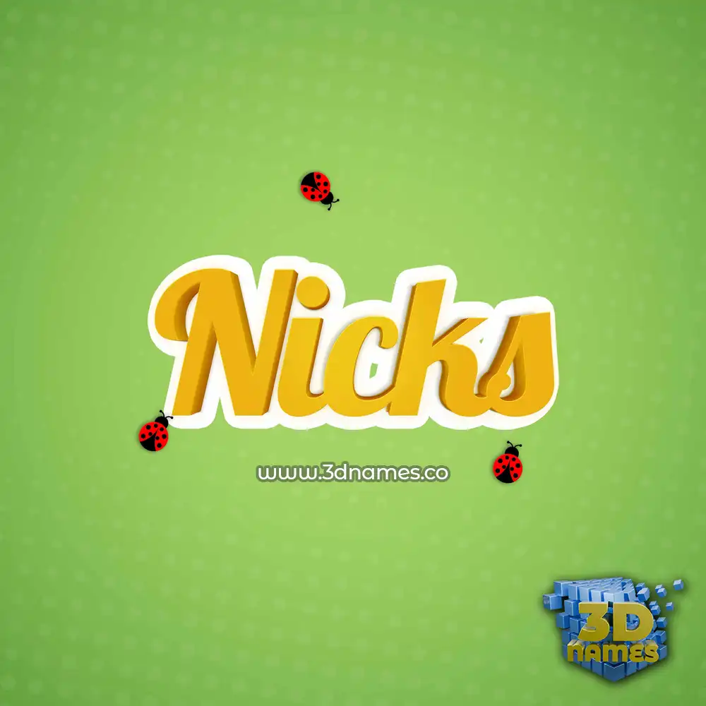 nicks in Ladybugs style - 3D name wallpaper