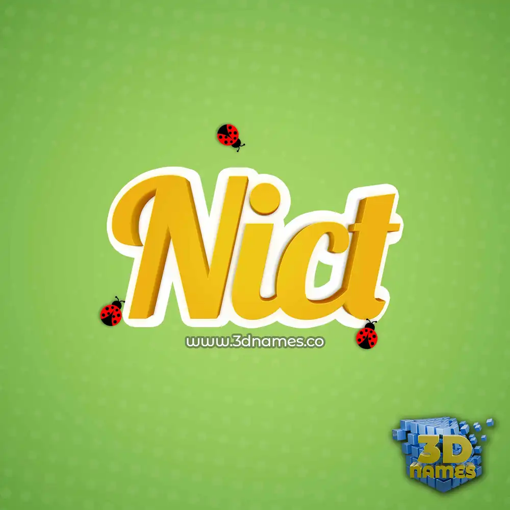 nict in Ladybugs style - 3D name wallpaper