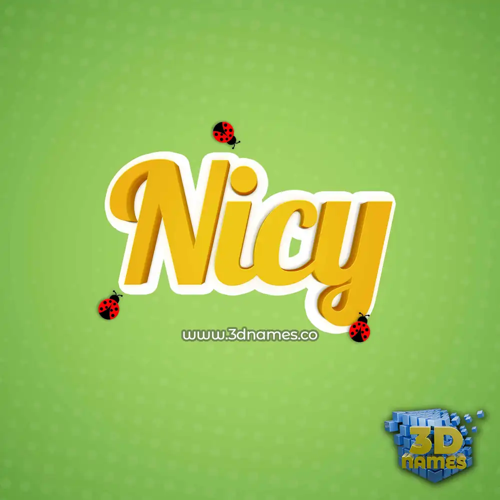 nicy in Ladybugs style - 3D name wallpaper