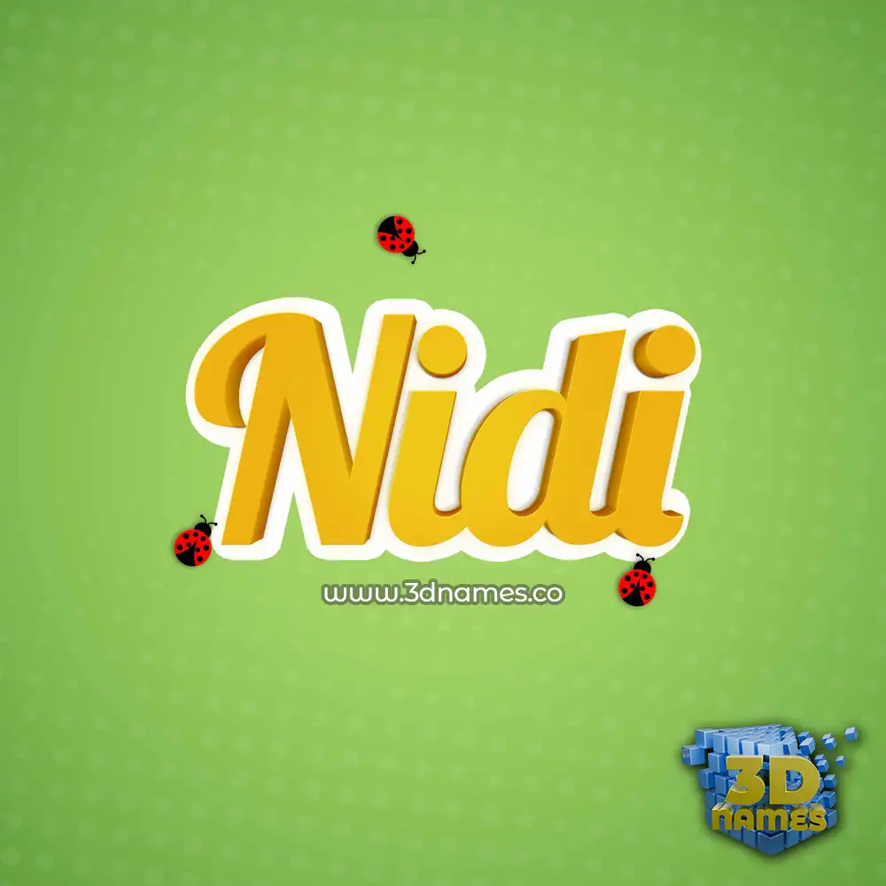 nidi in Ladybugs style - 3D name wallpaper