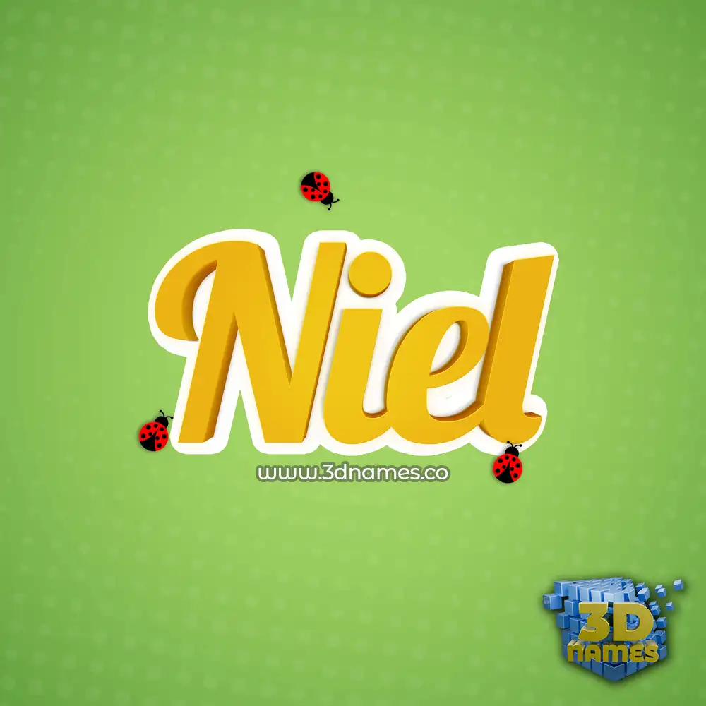 niel in Ladybugs style - 3D name wallpaper