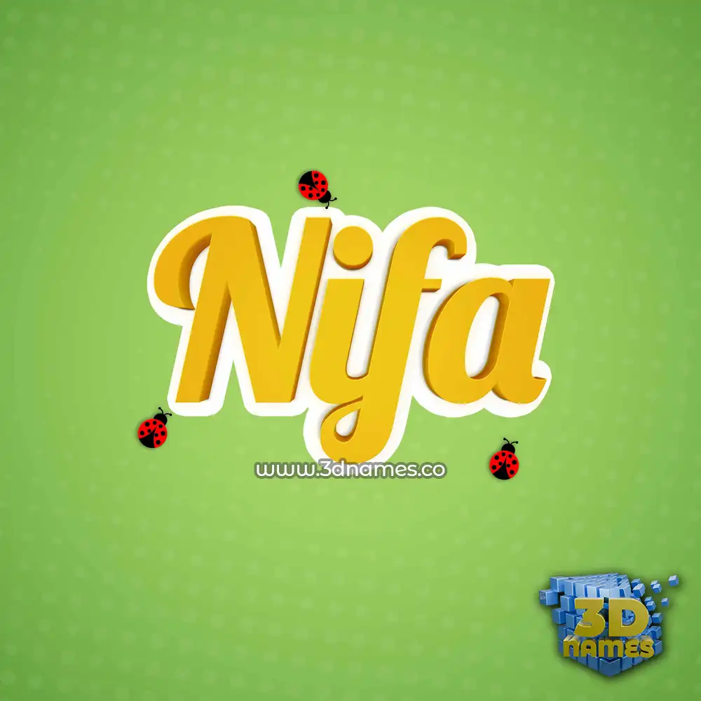 nifa in Ladybugs style - 3D name wallpaper