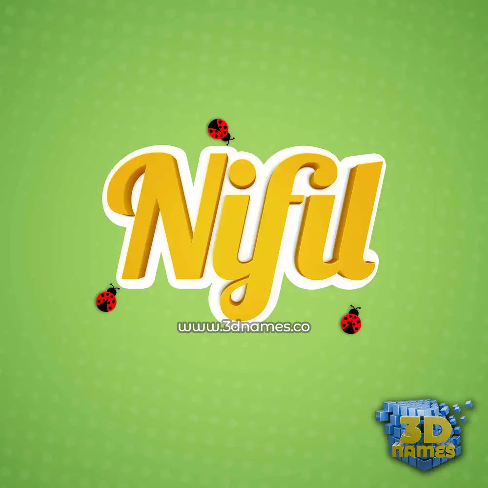 nifil in Ladybugs style - 3D name wallpaper
