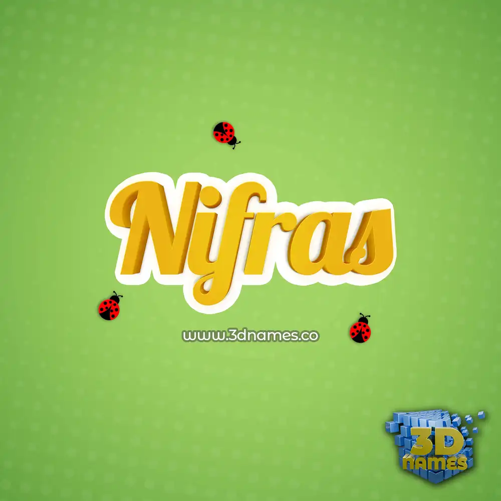nifras in Ladybugs style - 3D name wallpaper