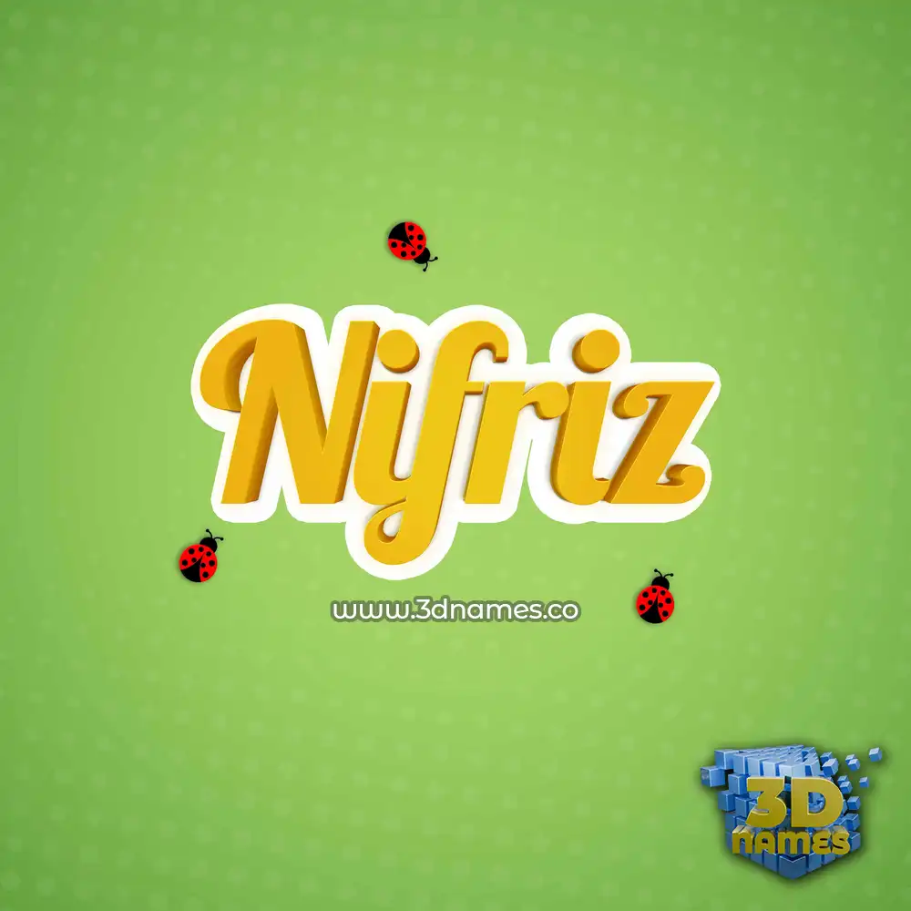 nifriz in Ladybugs style - 3D name wallpaper