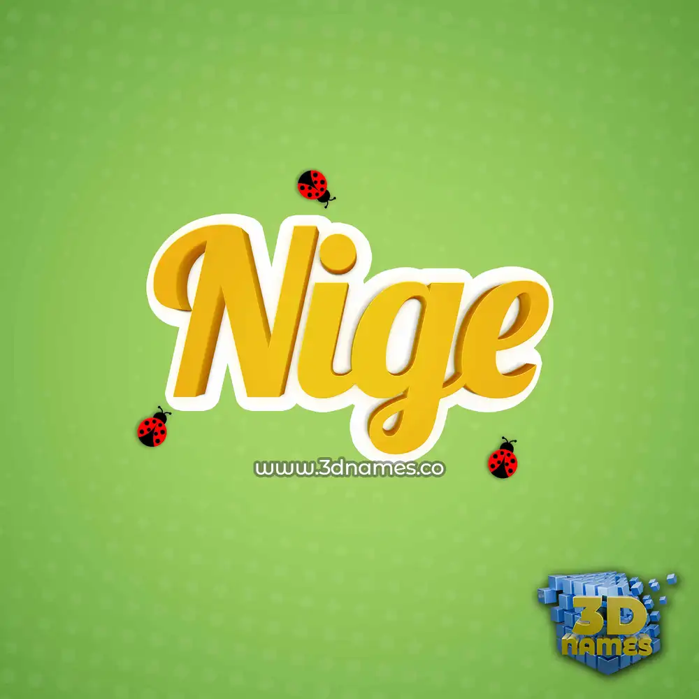 nige in Ladybugs style - 3D name wallpaper