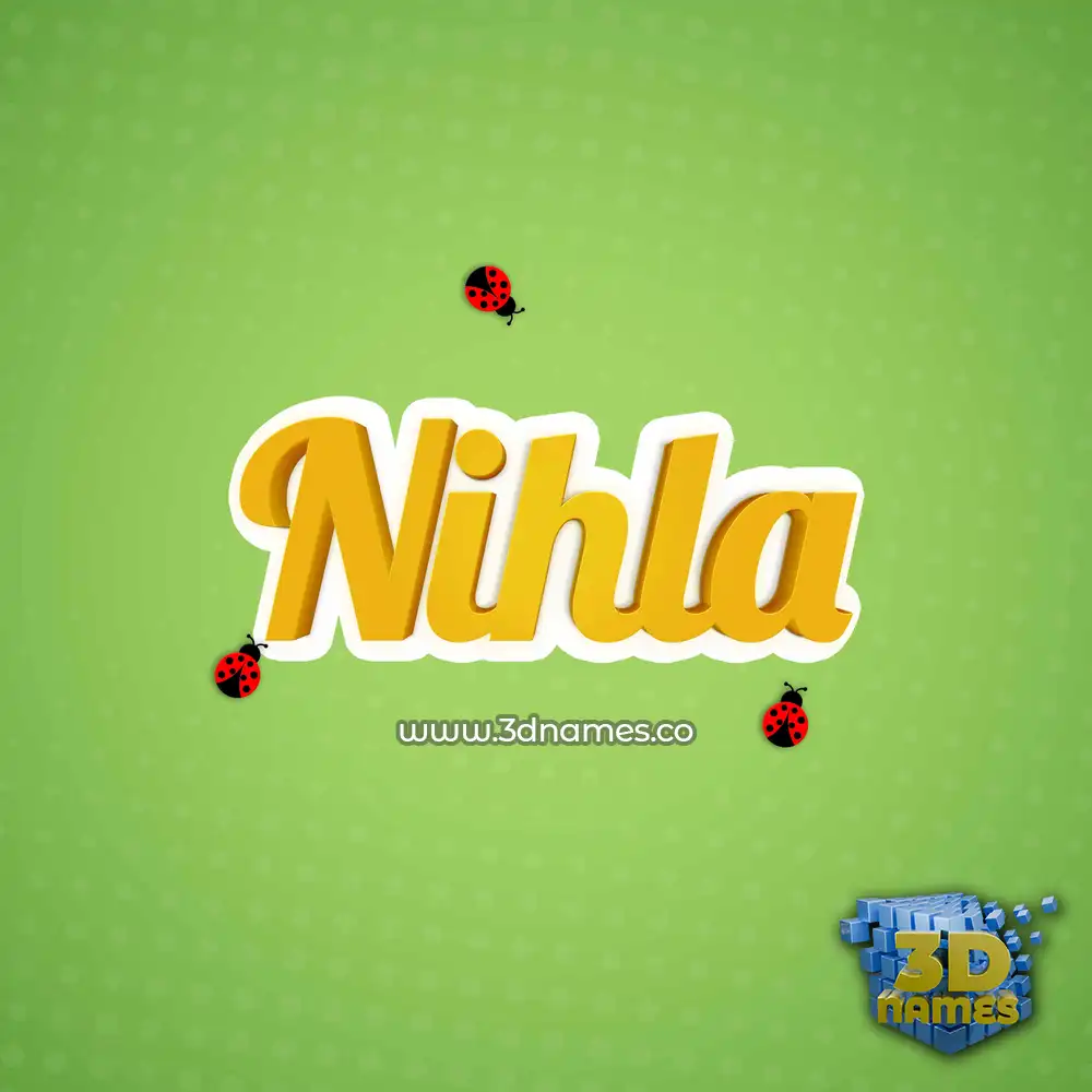 nihla in Ladybugs style - 3D name wallpaper