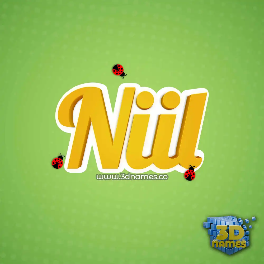niil in Ladybugs style - 3D name wallpaper