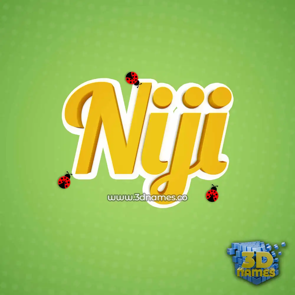 niji in Ladybugs style - 3D name wallpaper