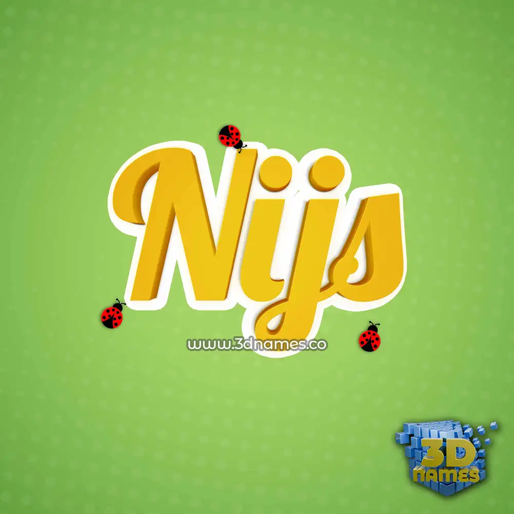 nijs in Ladybugs style - 3D name wallpaper