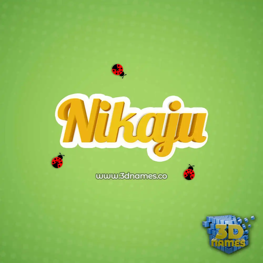nikaju in Ladybugs style - 3D name wallpaper