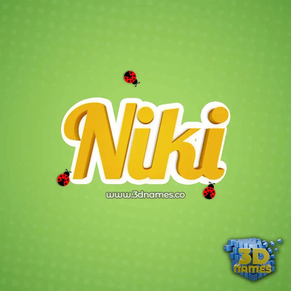niki in Ladybugs style - 3D name wallpaper