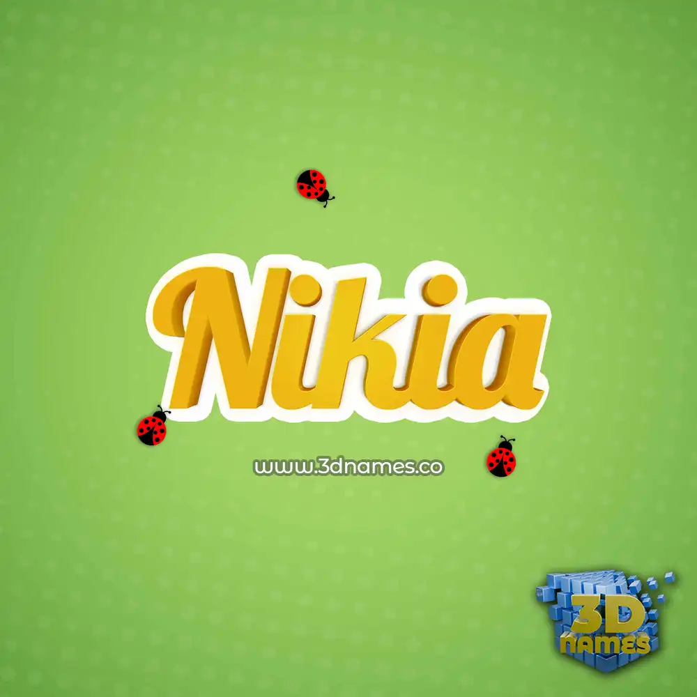 nikia in Ladybugs style - 3D name wallpaper
