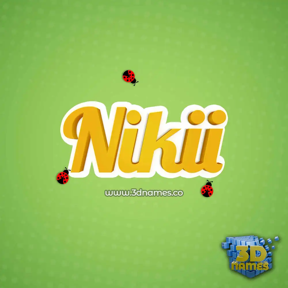 nikii in Ladybugs style - 3D name wallpaper