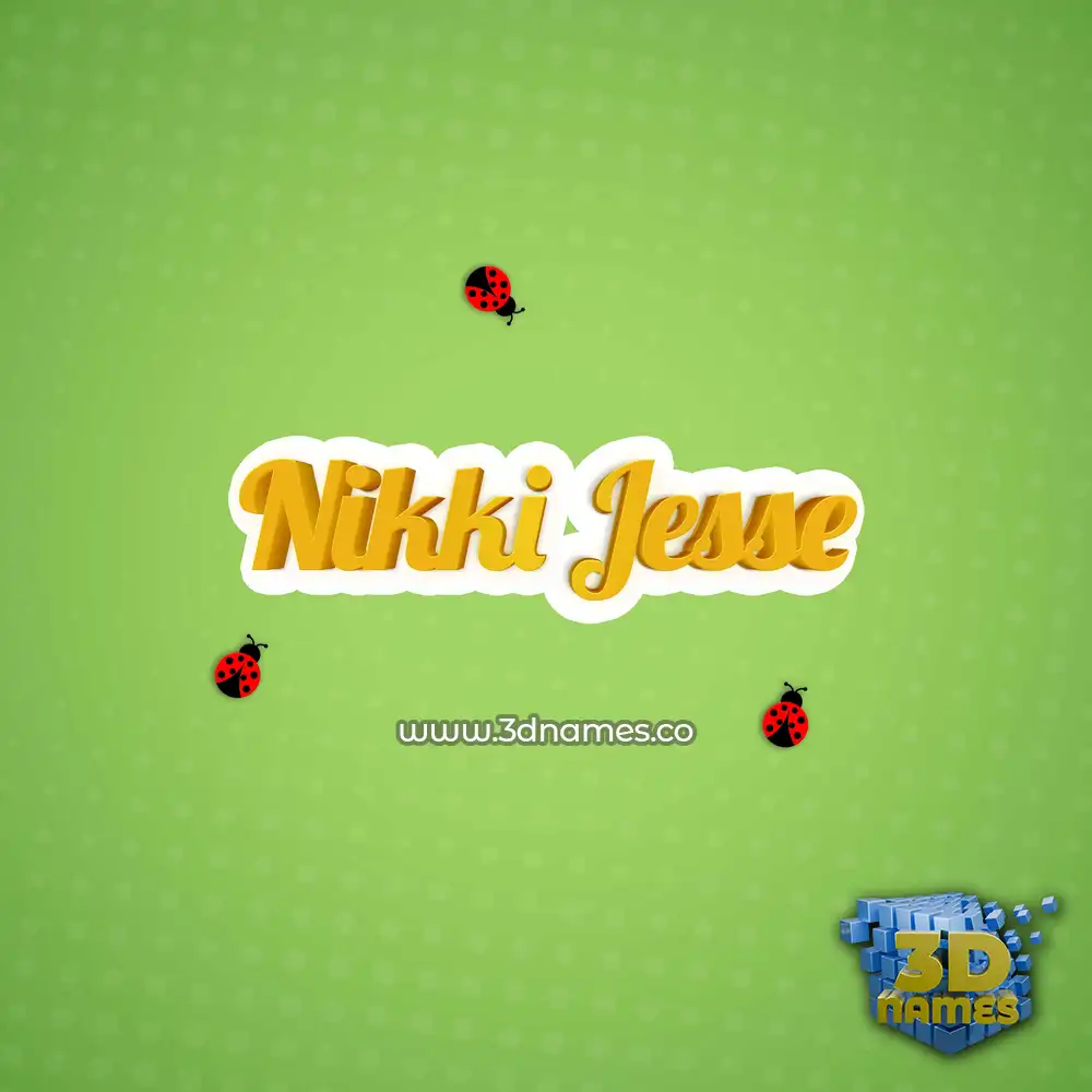 nikki jesse in Ladybugs style - 3D name wallpaper