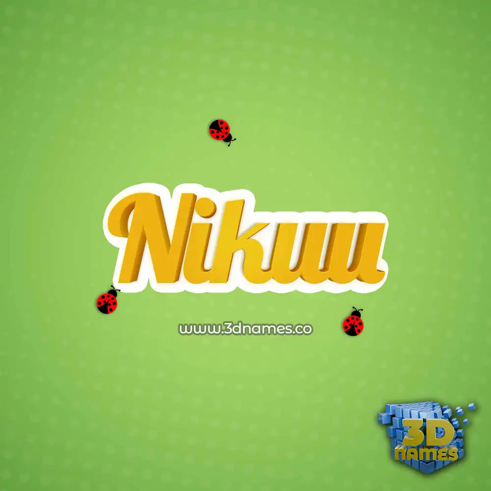 nikuu in Ladybugs style - 3D name wallpaper